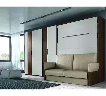 10-ideas-creativas-para-integrar-una-cama-plegable-vertical-en-una-sala-de-estar 10 Ideas Creativas para Integrar una Cama Plegable Vertical en una Sala de Estar